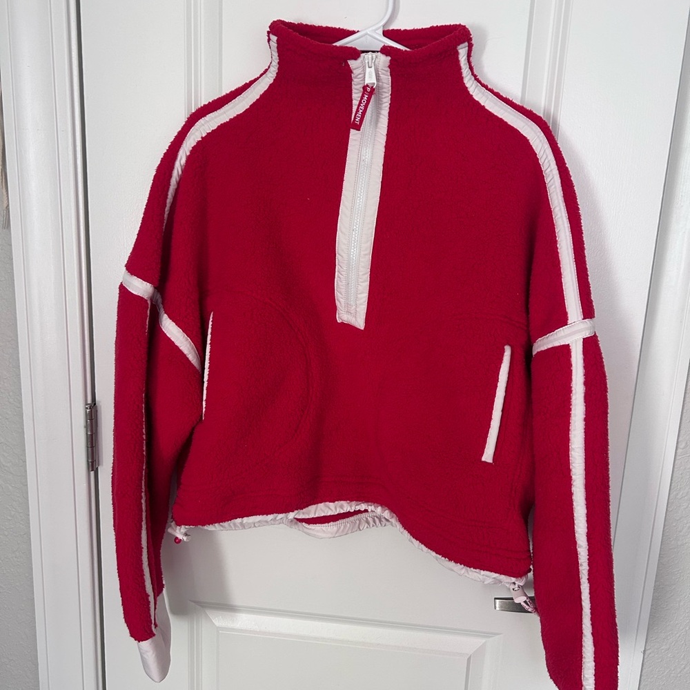 FP Movement by Free People Red and White Sweatshirt